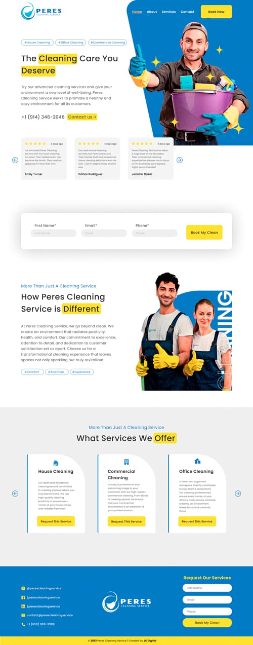 Peres Cleaning Service - www.joaocarlosdev.com.br - Descktop
