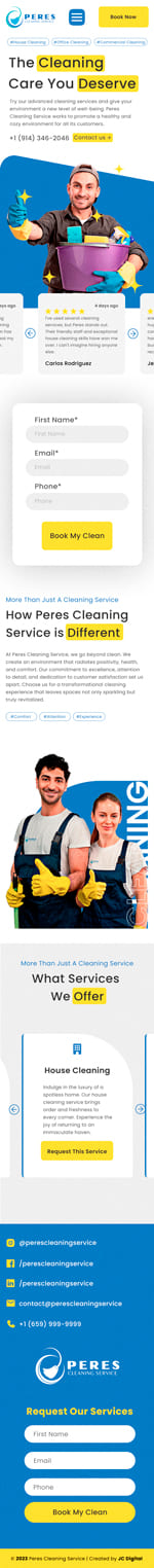 Peres Cleaning Service - www.joaocarlosdev.com.br - Mobile